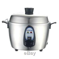 Tatung 11-Cup Stainless Steel Multi-Functional Rice Cooker, TAC-11KN(UL) New