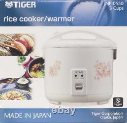 Tiger 3 Cup Floral White Rice Cooker & Warmer