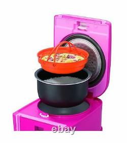 Tiger JAJ-A55U PP 3-Cup Micom Rice Cooker with Slow Cook, Steam & Cake Bake PINK
