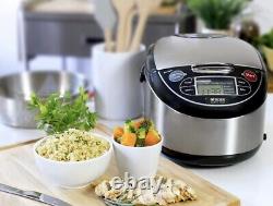 Tiger JAX-T10U-K 5.5-Cup (Uncooked) Micom Rice Cooker with Food Steamer &