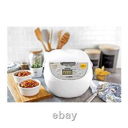 Tiger JBV-S18U 10 Cup 4 in 1 Rice Cooker White with Washing Bowl and Spoon