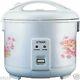 Tiger Jnp-0720-fl 4-cup (uncooked) Rice Cooker And Warmer, Floral White