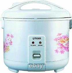 Tiger JNP-1000-FL 5.5-Cup (Uncooked) Rice Cooker and Warmer, Floral White