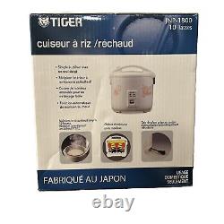 Tiger JNP-1800FG Rice Cooker / Warmer 10 Cups Floral White NEW Double BOXED