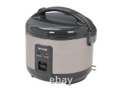 Tiger JNP-S55U Rice Cooker and Warmer, Stainless Steel Gray, 6 Cups Cooked/ 3 Cu