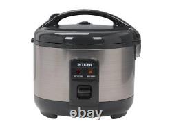 Tiger JNP-S55U Rice Cooker and Warmer, Stainless Steel Gray, 6 Cups Cooked/ 3 Cu