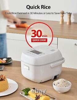 Toshiba Mini Rice Cooker, 3 Cups Uncooked Small Steamer & White