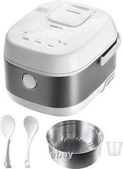 Toshiba Rice Cooker Induction Heating, Cooker Steamer 5.5 Cups, 8 Functions, White