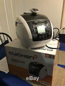 Used Cuchen Premium IH Pressure Rice Cooker 6Cup, Black And White Model WPA-C060