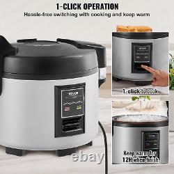 VEVOR Commercial Rice Cooker 60-Cup Non-Stick Pot 13L 12H Keep Warm Restaurant