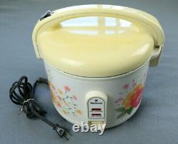 Vintage National Rice Cooker SR-2103FK Floral Flowers 5 Cup Made In Japan