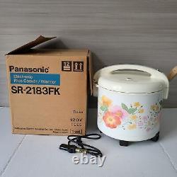 Vintage Rare Panasonic SR-2183FK 10 cup rice cooker warmer rose floral Japan