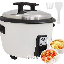 Wixkix 21 Cups Rice Cooker Commercial Soup Rice Warmer for Restaurant 110V US