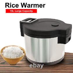 Wixkix 80 Cups Big Capacity Rice Cooker Commercial 15L for Soup Porridge Food