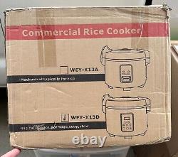 Yollnia Commercial Rice Cooker / Warmer 13.8qt/65 Cups Cooked Rice 1350w