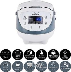 Yum Asia Panda Mini Rice Cooker with Ninja Ceramic Bowl and Advanced Fuzzy Logic