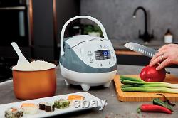 Yum Asia Panda Mini Rice Cooker with Ninja Ceramic Bowl and Advanced Fuzzy Logic