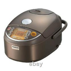ZOJIRUSHI Induction Heating Pressure Rice Cooker Warmer 5.5 Cup Stainless Brown