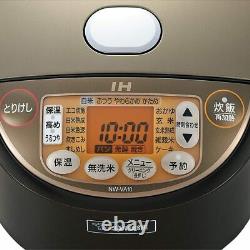 ZOJIRUSHI Rice Cooker 5.5Cups IH High Heat Keep Warm Thick Pot Brown Delicious