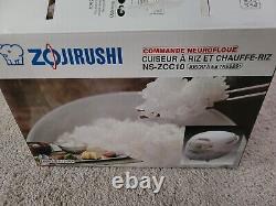 Zojirushi 5.5 Cup Fuzzy Rice Cooker White Open Box Never Used
