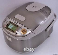 Zojirushi Mahovin Microcomputer Rice Cooker 3-Cup Stainless Steel Color