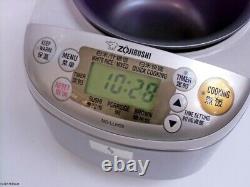 Zojirushi Mahovin Microcomputer Rice Cooker 3-Cup Stainless Steel Color