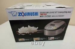 Zojirushi Micom NS-LGC05 Rice Cooker & Warmer, 3 Cups Stainless Black (3B)