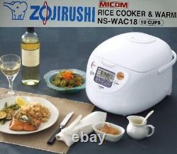 Zojirushi Micom Rice Cooker and Warmer (10-Cup/Cool White)