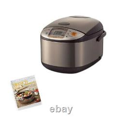 Zojirushi Micom Rice Cooker and Warmer (10-Cup) with Cookbook Bundle