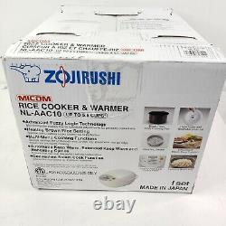 Zojirushi NL-AAC10 5.5 cups / 1.0 liter Micom Rice Cooker (Uncooked) and Warmer