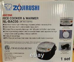 Zojirushi NL-BAC05 3 Cups Micom Rice Cooker and Warmer