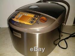 Zojirushi NP-HTC18 Rice Cooker & Warmer, 1.8L (10-cup), Pressure IH, Stainless