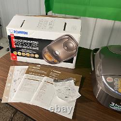 Zojirushi NP-NVC10 1240W 5-Cups Electric Kitchen Rice Cooker with Warmer Brown
