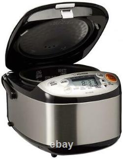 Zojirushi NS-LGC05XB Micom Rice Cooker & 3-Cups (uncooked), Stainless Black