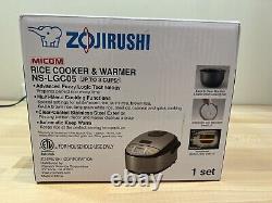 Zojirushi NS-LGC05XB Micom Rice Cooker & Warmer, 3 Cup, Stainless Black