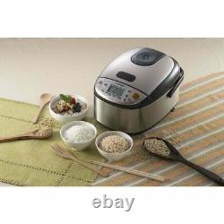 Zojirushi NS-LGC05XB Micom Rice Cooker & Warmer 3-Cups uncooked Stainless Black