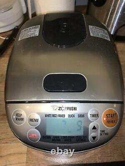 Zojirushi NS-LGC05 Rice Cooker & Warmer Silver Black + Cup Tested & Working