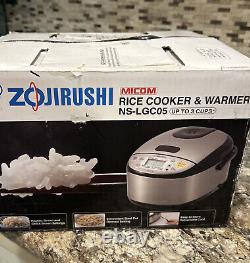 Zojirushi NS-LGC05-XB Micom Rice Cooker & Warmer, 3-Cups (Uncooked)