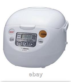 Zojirushi NS-WAC10 5.5-Cup Rice Cooker and Warmer White Open Box Never used