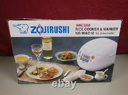 Zojirushi NS-WAC10-WD 5.5-Cup Rice Cooker and Warmer White