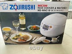 Zojirushi NS-WAC18-WD 10-Cup (Uncooked) Micom Rice Cooker and Warmer New In Box