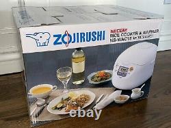 Zojirushi NS-WAC18-WD Microm 10-Cup (uncooked) Rice Cooker and Warmer-WhiteNEW