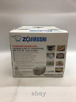Zojirushi NS-ZCC10 5-1/2-Cup Uncooked Neuro Fuzzy Rice Cooker and Warmer White
