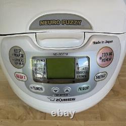 Zojirushi NS-ZCC18 10 Cup Neuro Fuzzy Rice Cooker, 1.8-Liters, Premium White