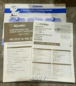 Zojirushi NS-ZCC18 Neuro Fuzzy Rice Cooker & Warmer, 10 Cup, Premium White