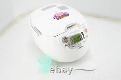 Zojirushi NS-ZCC18 Neuro Fuzzy Rice Cooker Warmer w Spoon 10 Cup Premium White