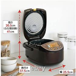 Zojirushi Rice Cooker 5.5 Go IH Type Brown Heat Retention 30 Hours NW-VB10-TA