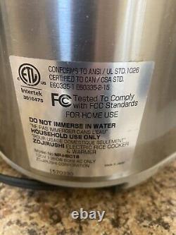 Zojirushi Stainless 10 Cup Rice Cooker & Warmer (NP-HBC18)