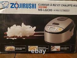 Zojirushi rice cooker & warmer silver 3 cup open box